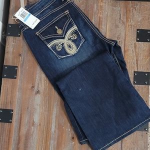 Seven7 boot-cut dark denim jeans